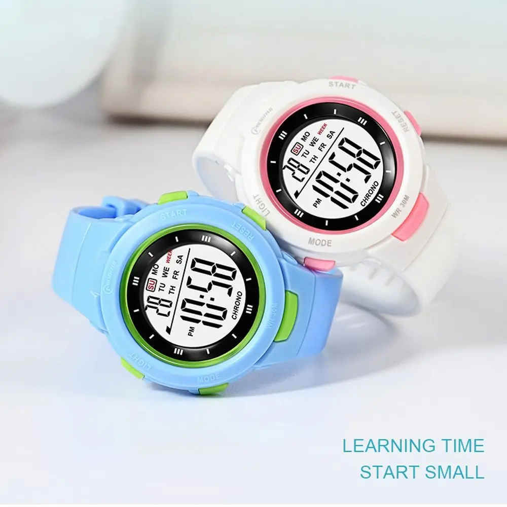 Reloj deportivo luminoso de moda, reloj electrónico multifuncional resistente al agua, relojes de pulsera informales para natación