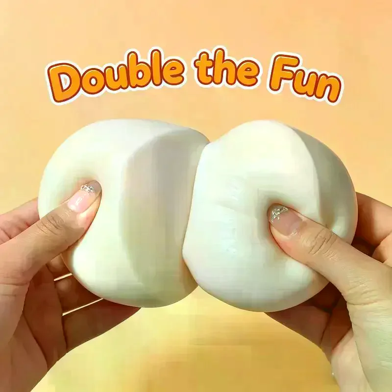 Cute Milky White Yogurt Cake Squeeze Finger Toys Milk Cake Squeeze Taba Soft Toy Stress Relief Toy For Girl Birthday Gift 1Pcs