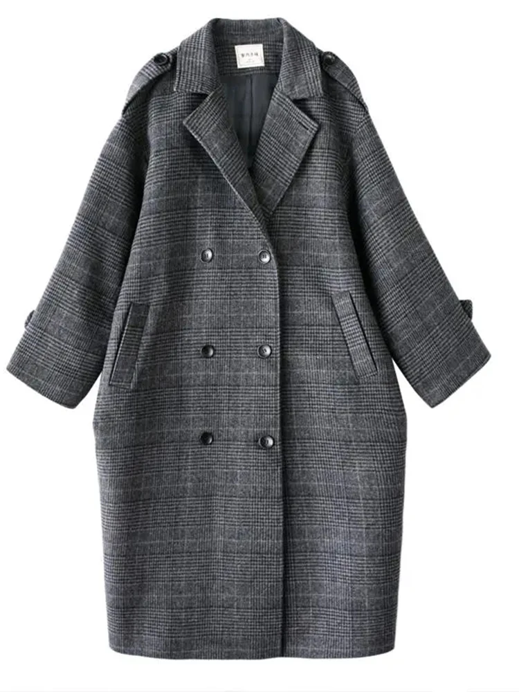 Plaid nero spesso caldo elegante misto lana solido Chaquetas temperamento di lana autunno inverno soprabito cappotti Jaquetas di alta qualità nuovo