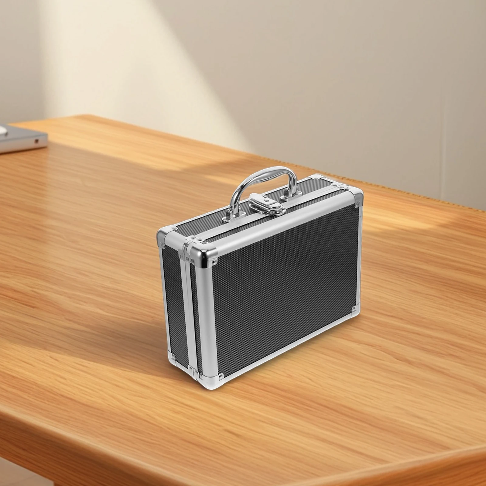 

Multifunctional Aluminum Alloy Carrying Lock Foam Lining Metal Storage Box Travel Tool Case Organizer Instrument