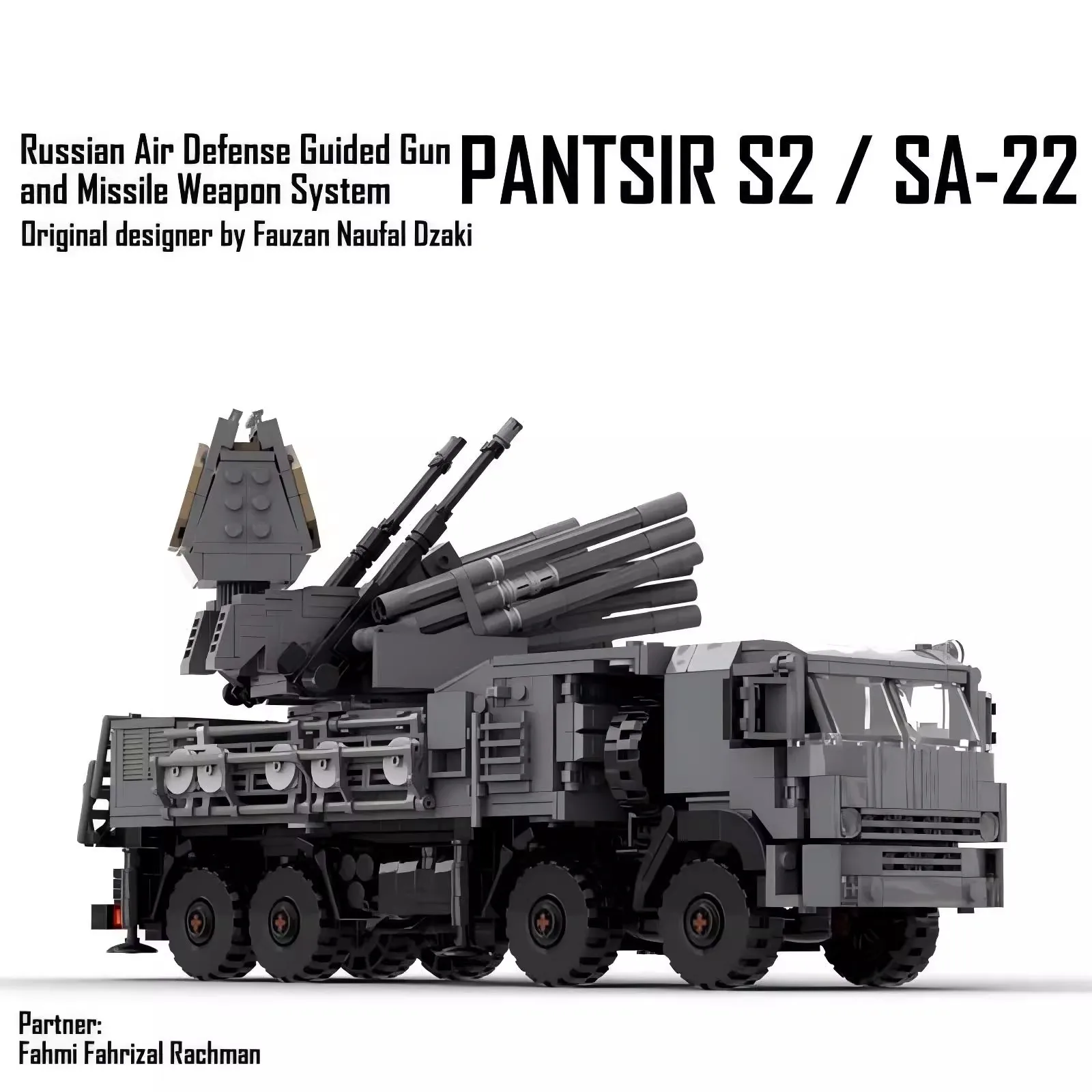 WW2 Militar MOC PANTSIR S2 SA-22 sistema de defesa aérea Blocos de carro blindado1845PCS Modelo DIY ideias criativas de alta tecnologia Presente para crianças