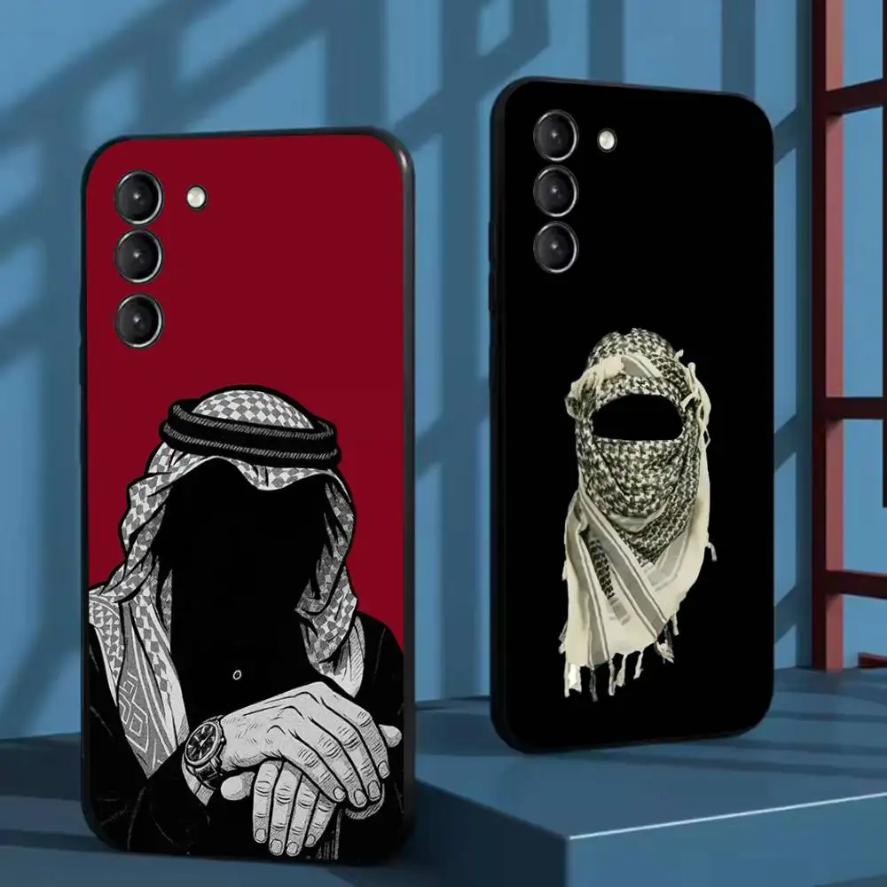 

Hattah Keffiyeh Fashion Phone Case For Samsung Galaxy A73,72,51,53,52,71,22,5G,Note,J7,8,9 Soft Black Cover