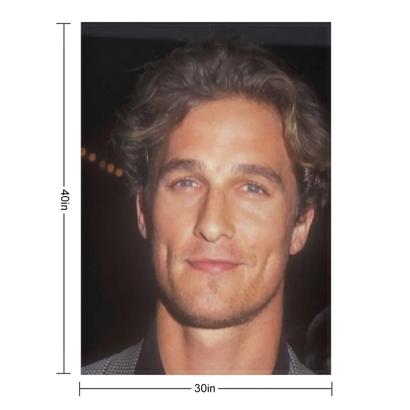 Matthew Mcconaughey Throw Blanket Vintage heavy to sleep Loose decorative Blankets