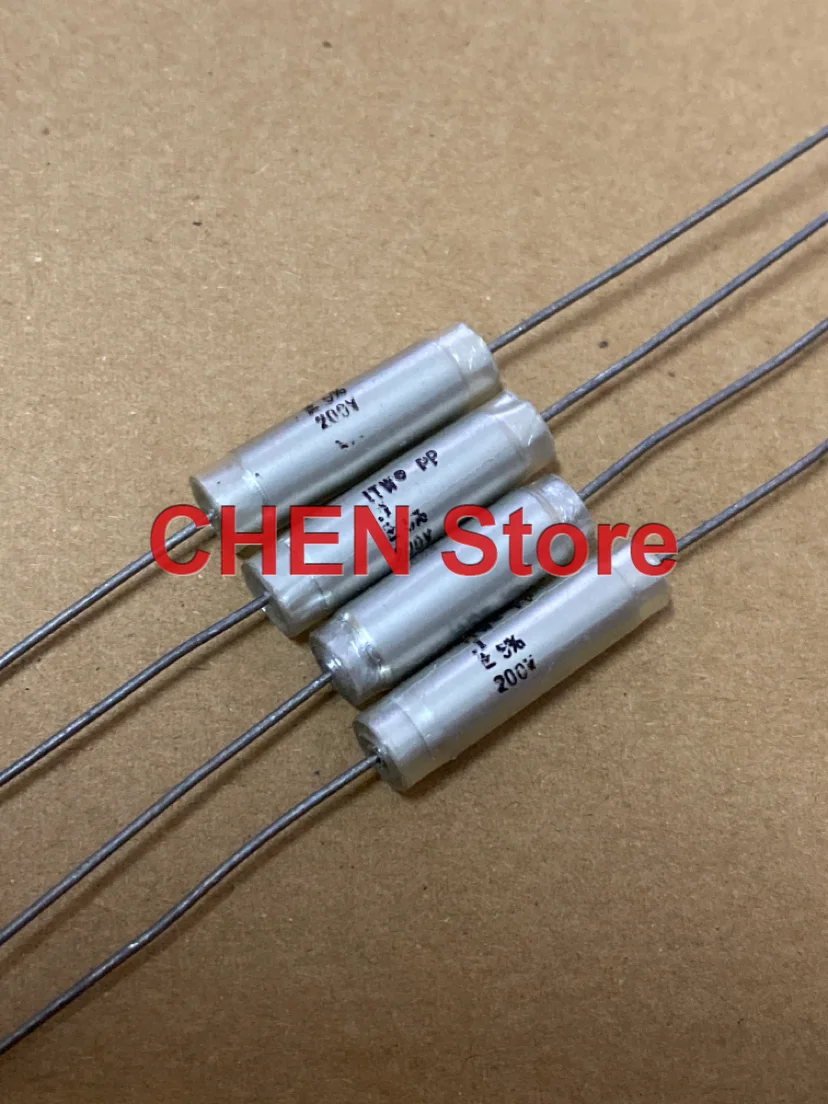10PCS/lot original ITW 0.1UF 200V 5% 6X25MM 104 100NF Tin film tin foil guitar axial capacitor free shipping