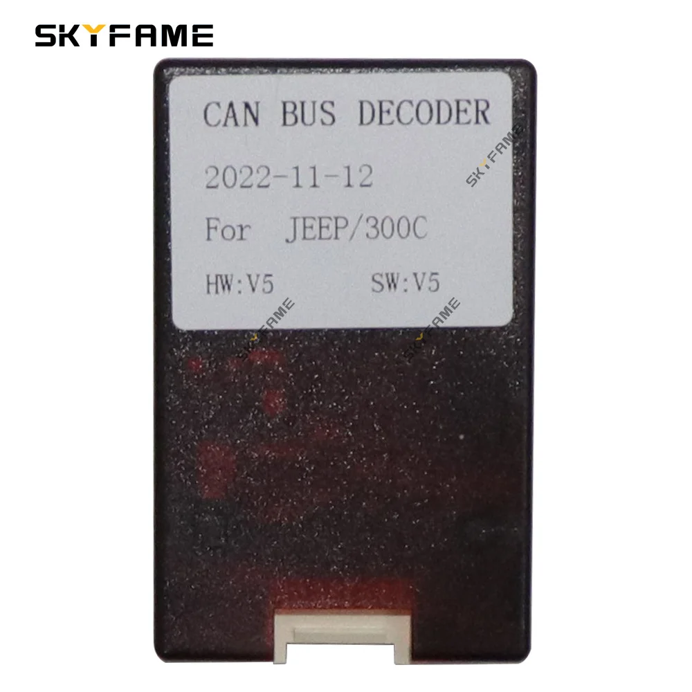 SKYFAME-Adaptador de arnés de cableado de 16 pines para coche, decodificador de caja Canbus, Cable de alimentación Android para Jeep Commander Chrysler 300C Pacifica