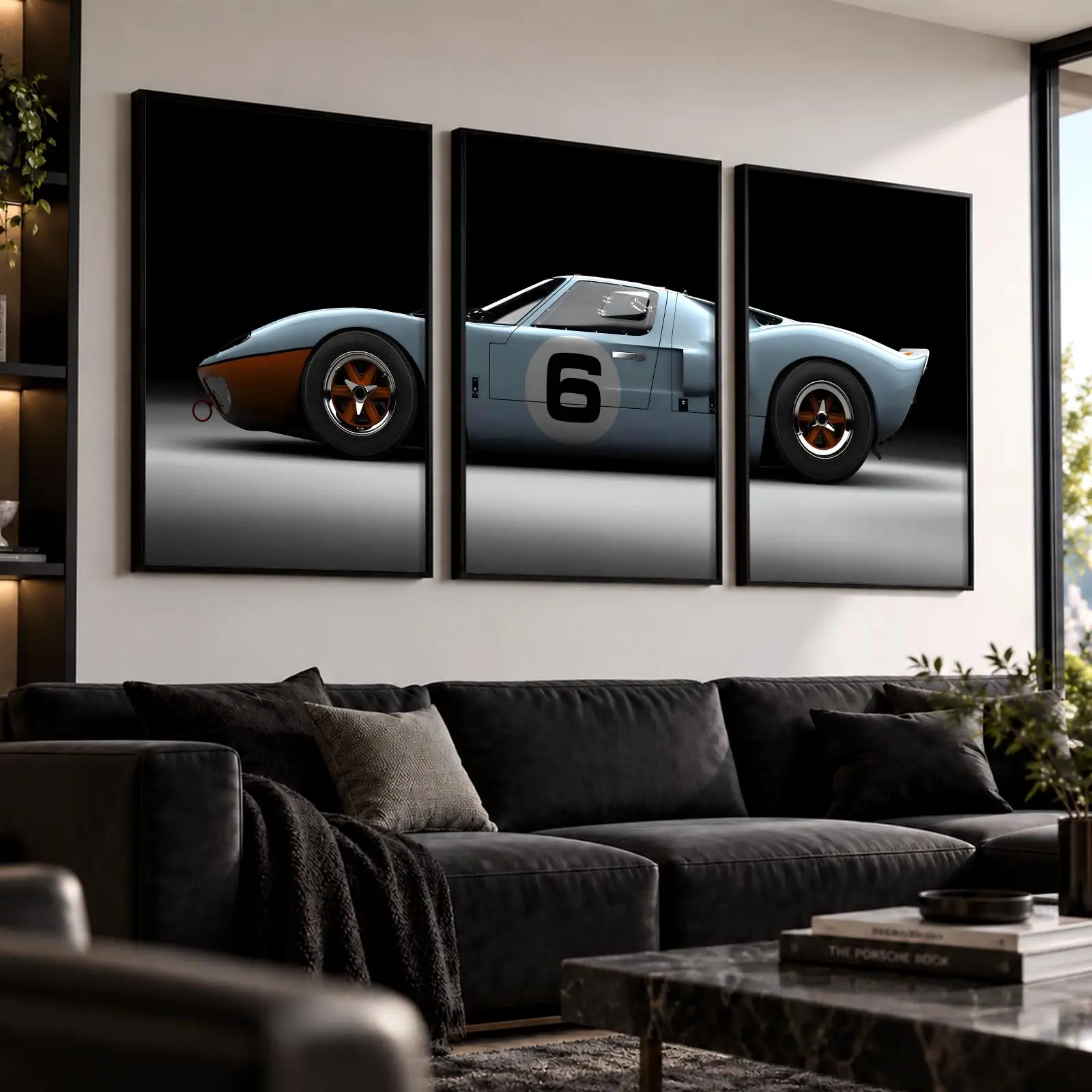 Old School Performance Coupe Painting Calligraphy Canvas Poster Set Wall Artwork for Bedroom Living Room Decorative Prints Gift