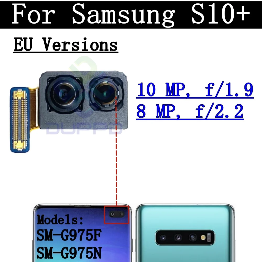 Front Selfie Camera Module For Samsung Galaxy S10 5G S10e S10+plus S20+ S20 Ultra S20 FE G988 G986 G981 G781 G977 G973