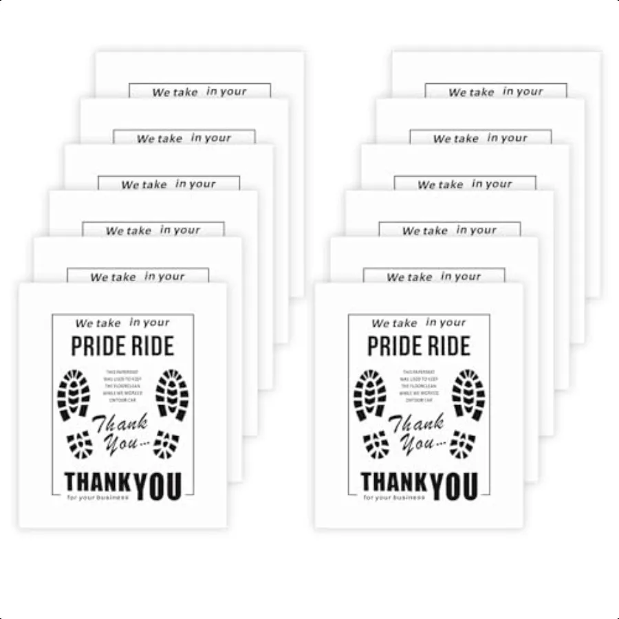 12PCS Paper Floor Mats for CarsThickened Papers Mat for Car Detailing with Thoughtful Slogans Cute Patterns Universal  Car Floo