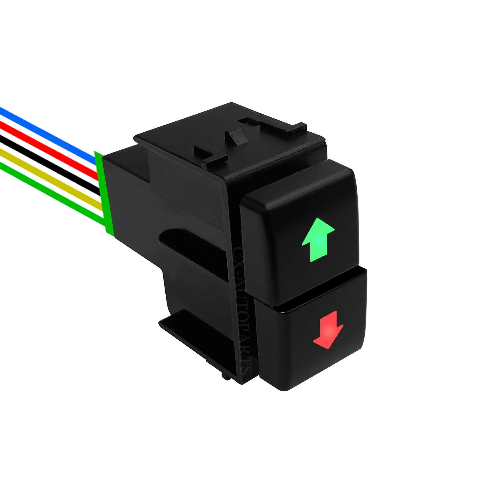 

Двойной кнопочный переключатель стрел вверх и вниз, 12 В, 3 А, кнопка мгновенного действия для Nissan Patrol Y61 Y62 Navara D40 X-Trail T31 Pathfinder R51