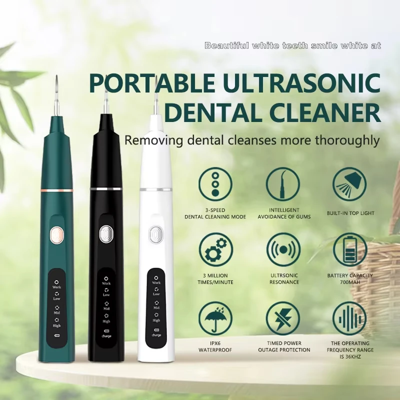 Teeth Cleaner Kit Machine Dental Electric at Home Plaque Removal Teeth Tartar Remover Ultrasonic Calculus Remover Tooth Cleaner