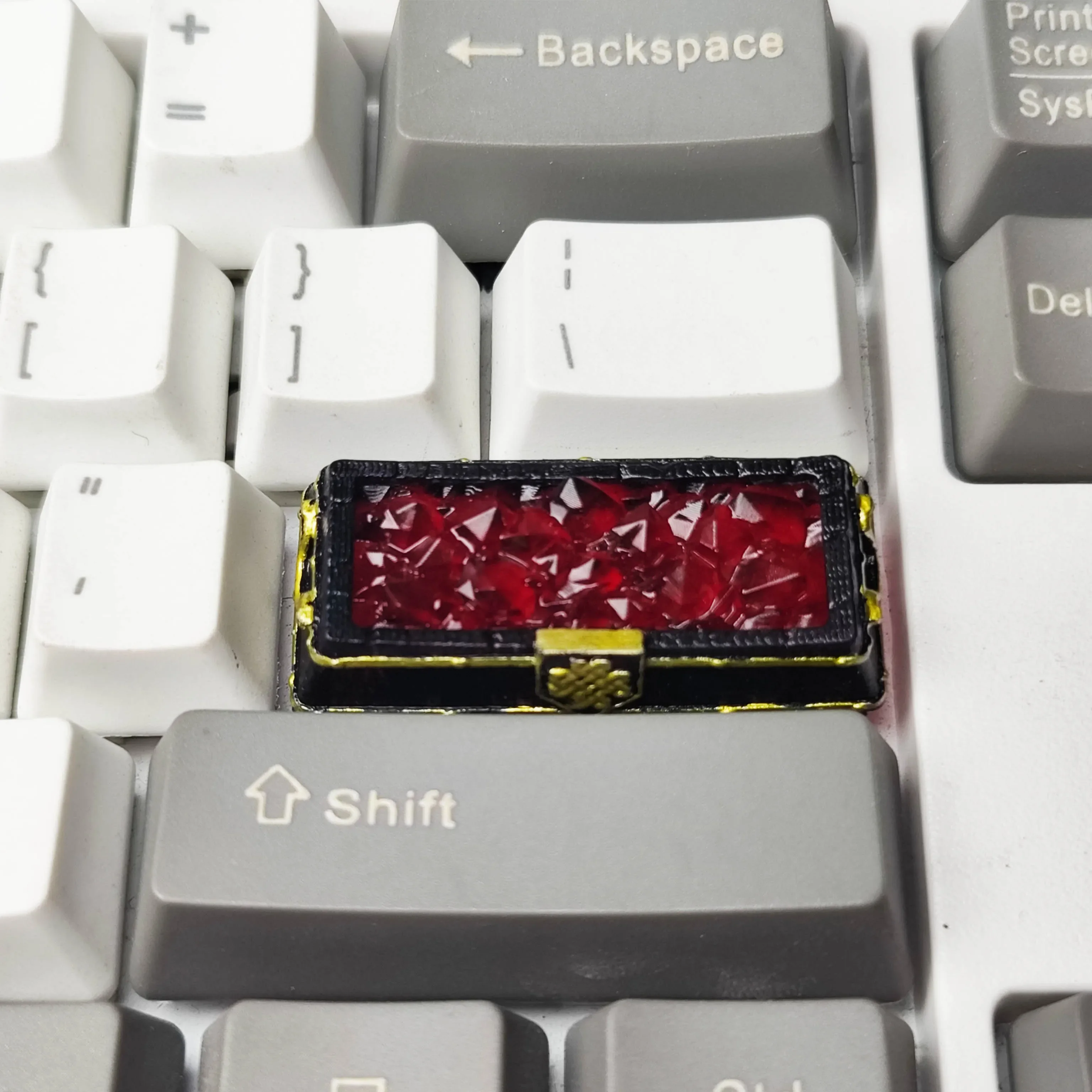 AttackFox لهب كريستال مفتاح قبعات مخصص الحرفي Keycap 2.25u أدخل مفتاح الغراء الراتنج كيكابس ل قبعات لوحة المفاتيح الميكانيكية الصبي الهدايا