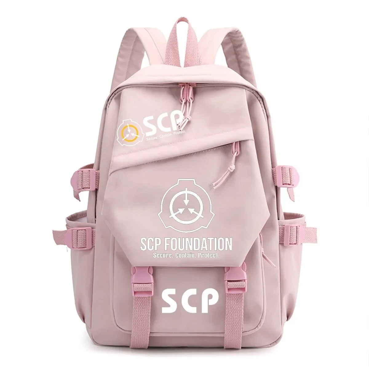 Black Blue Green White Pink, SCP Foundation, Student Kids Teens School Bags, Large Capacity Mochilas Anime Backpacks Girls Boys