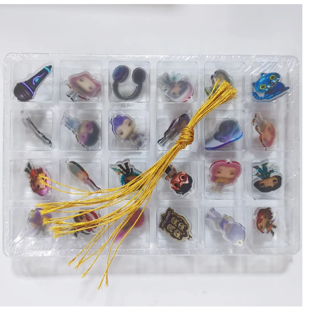 Calendario de Adviento Kpop Demon Hunters, caja ciega Hunxic Rumi Mira Joye, modelo de colección de muñecos, decoración, regalo de Navidad para niños, 2025