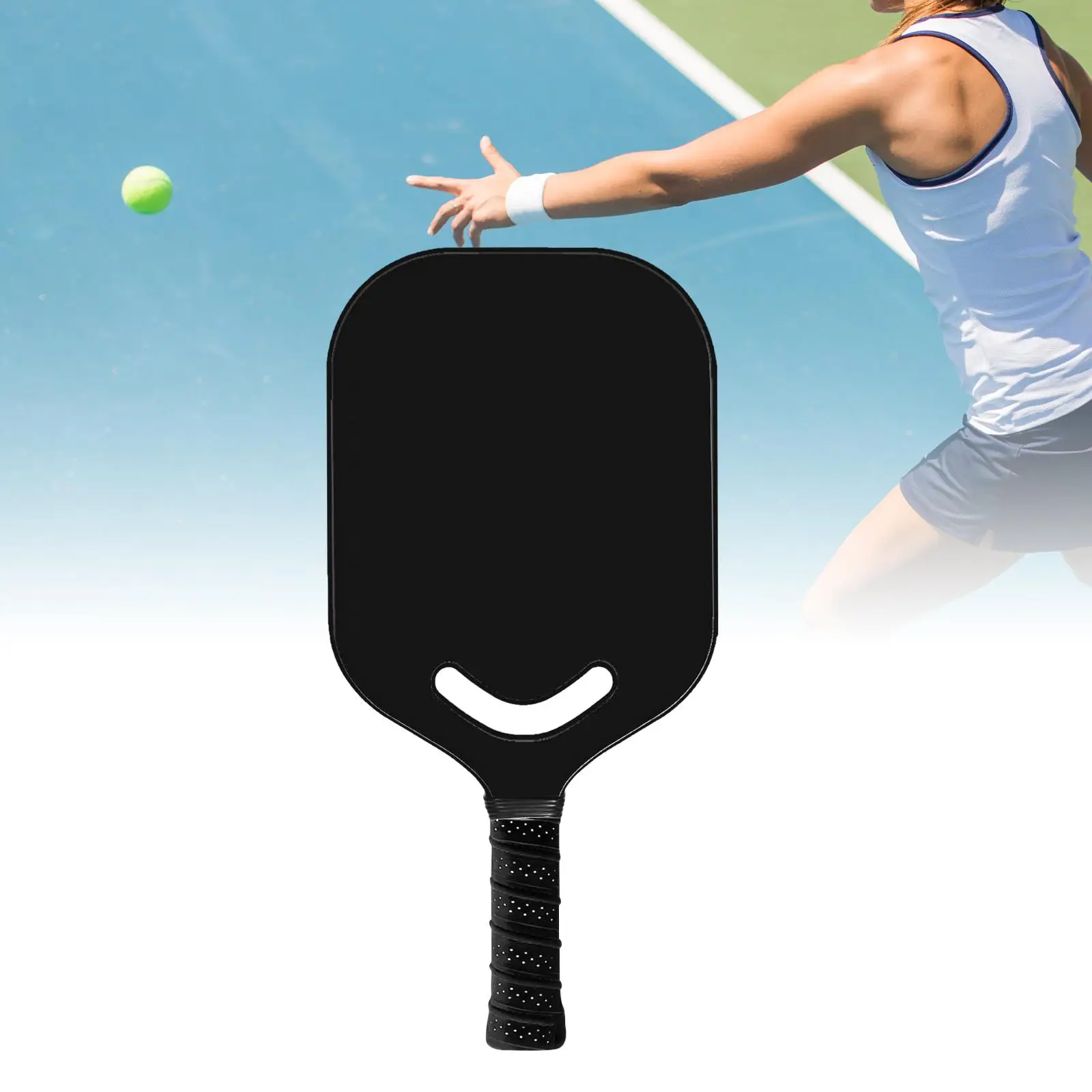 Carbon Fiber Pickleball Racket Paddle, resistente conforto Grip, interior e exterior