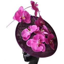 Woman British Top Hat Luxury Hat Wedding Ceremony Millinery Hats Fascinator Chi Formal Derby Headpiece Flower Cocktail Headwear