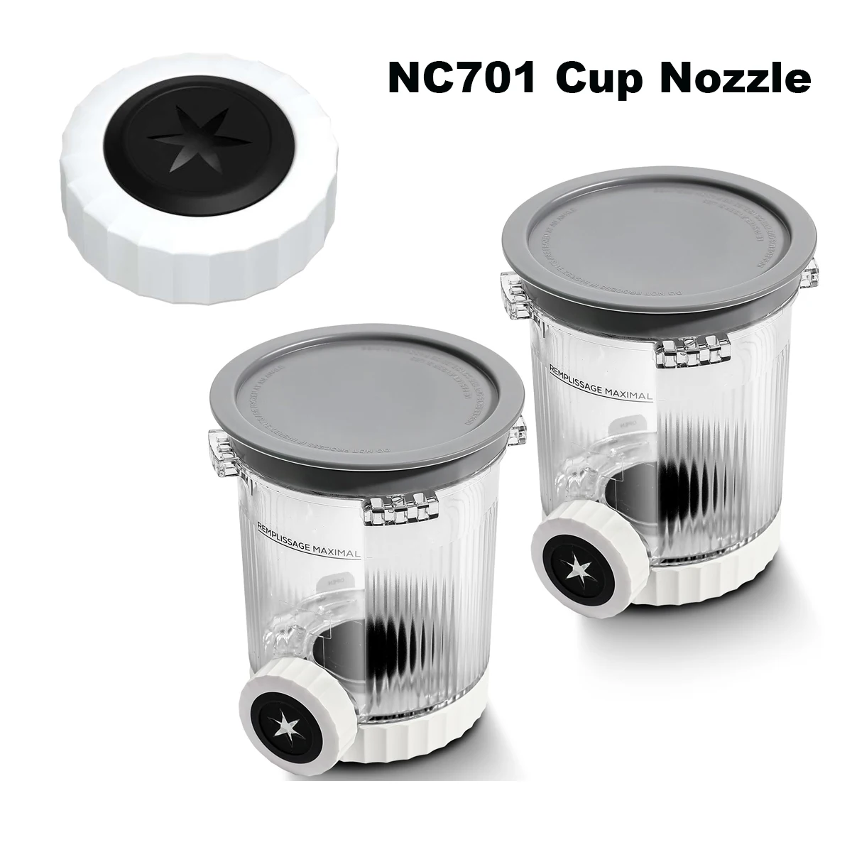 2pc Cup Nozzle for Ninja Swirl NC701 NC700 Series Ice Cream Maker Replacement Accessories