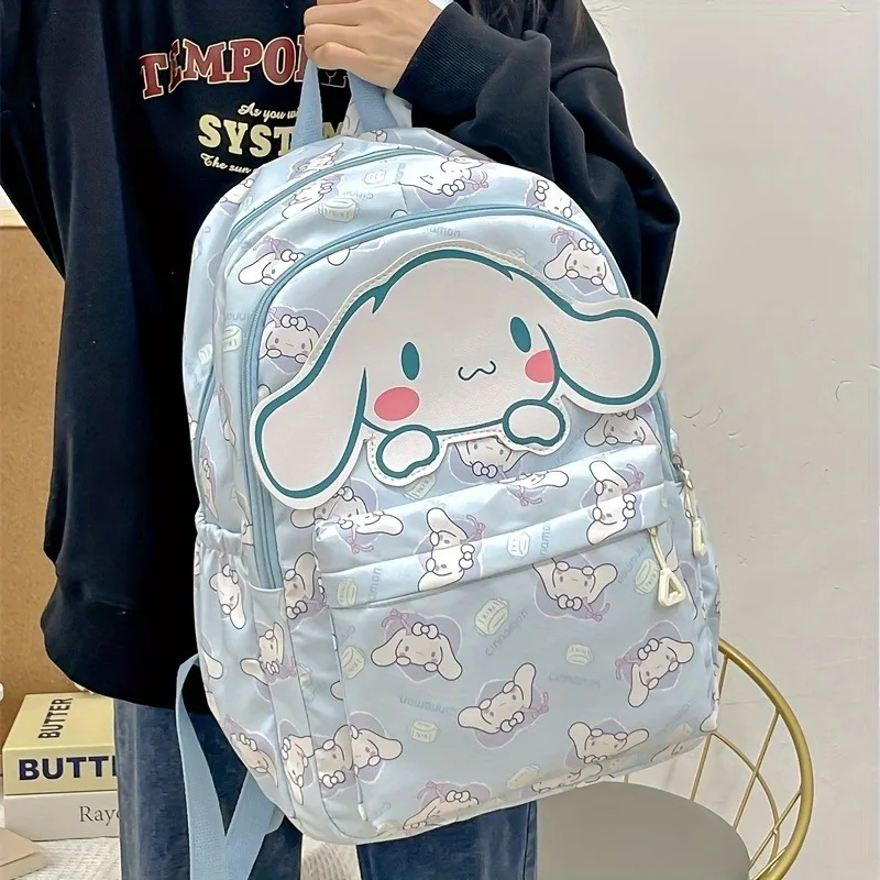 Sanrio Hello Kitty Cinnamoroll Kuromi Backpack, Cartoon Cute Large Capacity Schoolbag, Mymelody PomPomPurin Travel Knapsack