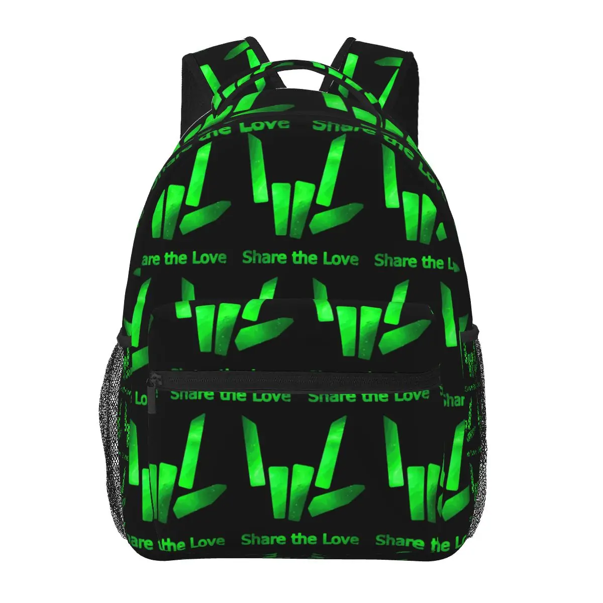 High Quality Kids Share The Love Green Galaxy Logo Backpacks Bookbag Students School Bags Cartoon Travel Rucksack Shoulder Bag