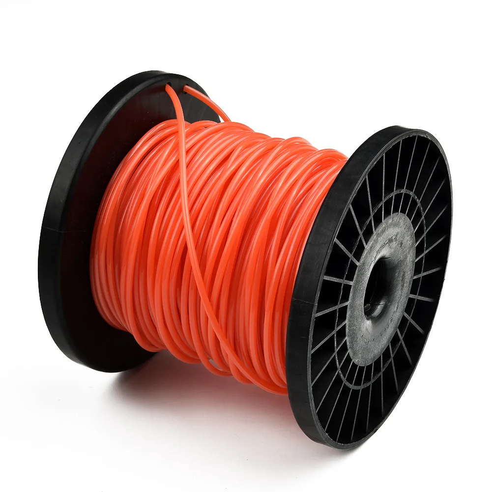 Electric Trimmer Line Orange Brush Cutter Trimmers Cord Line Wire 50 Meter 2.7mm For Garden Power Tools Trimmer Parts