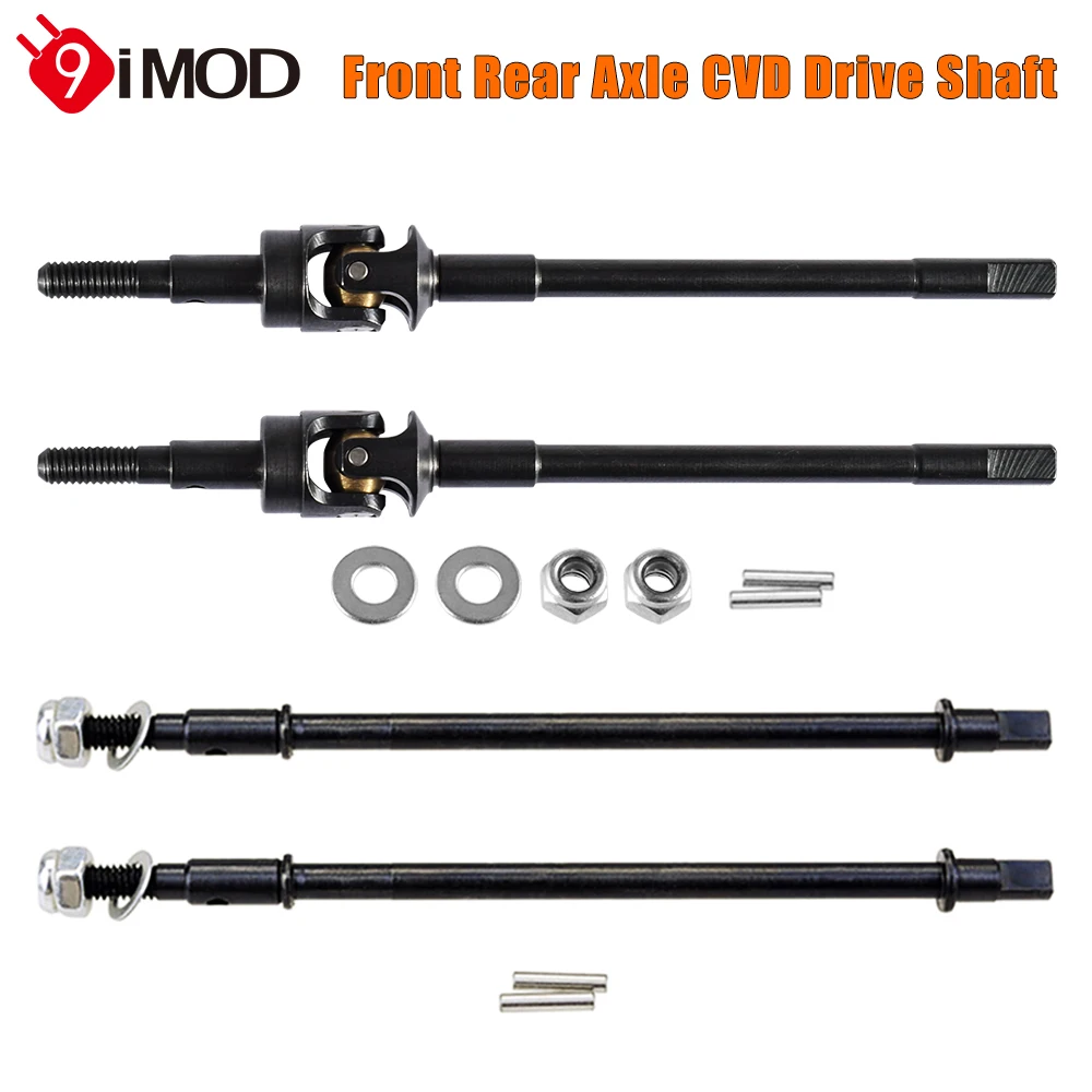 

9IMOD Hard Steel Metal Front And Rear CVD Drive Shaft Dogbone for 1/10 Axial SCX10 Rc Crawler Upgrade Option Parts Hop-Up