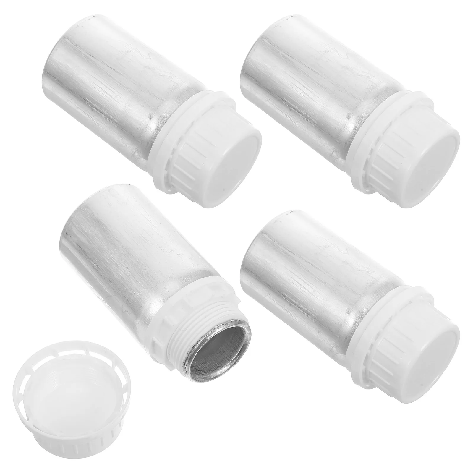 

4pcs Aluminum Plastic Sample Leak-Proof Storage Container Lab Chemical Reagent Empty Liquid Bottle Large Capacity Refillable