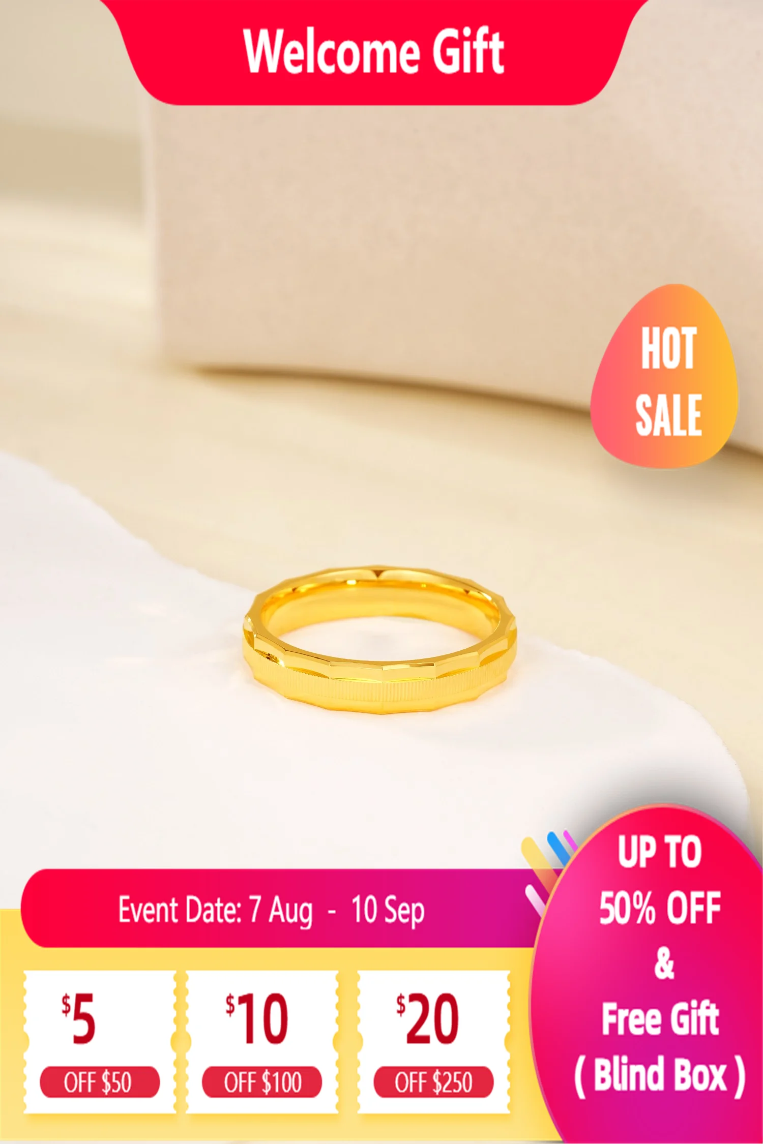 

Lium Gems 24k Gold Vermeil 925 Sterling Silver Band Ring Straight Line Carved Rings Classic Dainty Rings for Women Men Jewelry