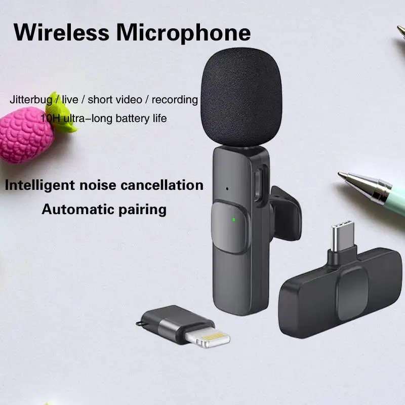 

Ultimate Wireless Lavalier Microphone For Mobile Live Streaming And Recording With Advanced Noise Reduction Technology