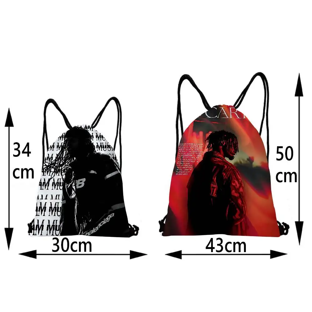 O-Opium Rap Playboi Carti 1 Piece Drawstring Bag Backpack, Adjustable Drawstring Backpack, Storage Bag, Drawstring Pocket