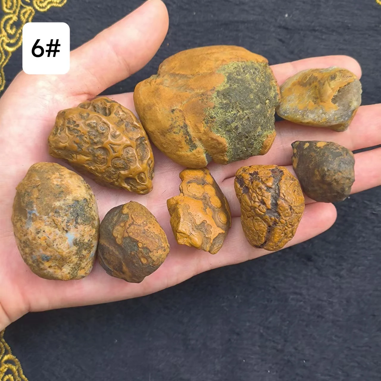 8pcs/lot Natural mengtian beads nine eyes shale beads strong energy rough stone wonderful eyes mystery precious accessories gem