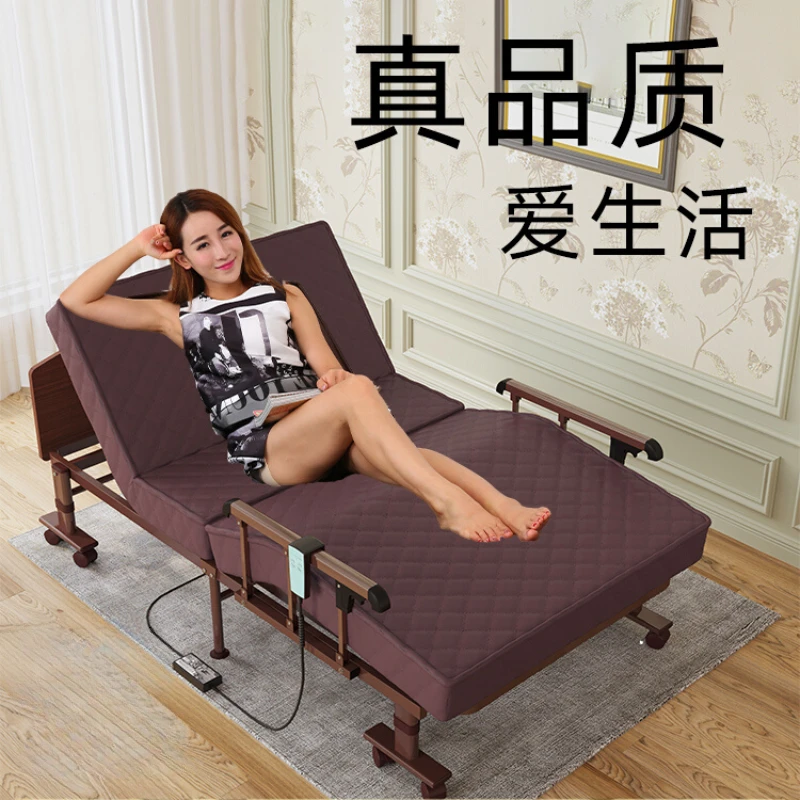 

Folding bed for the elderly Home care remote control automatic lifting backrest adjustable