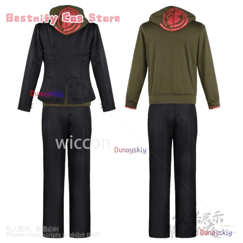 CosplayNaegi Makoto Cosplay Anime Super Danganronpaaa Giacca verde e nera Pantaloni Parrucche uniformi Cutecore per la festa di Halloween ssi
