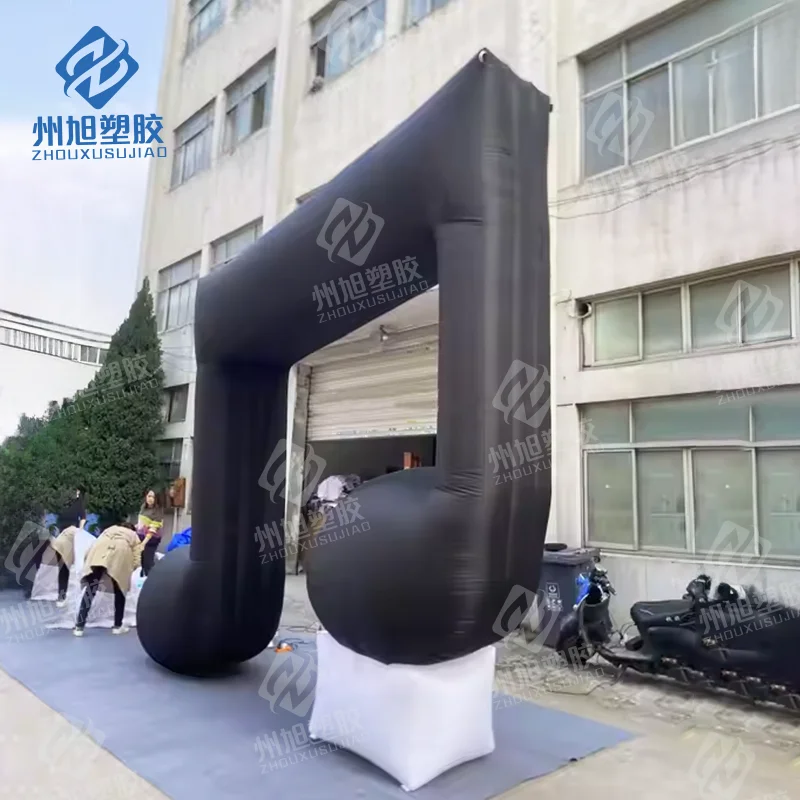 Music festival activity decoration inflatable music note continue inflatable blower factory customzie design