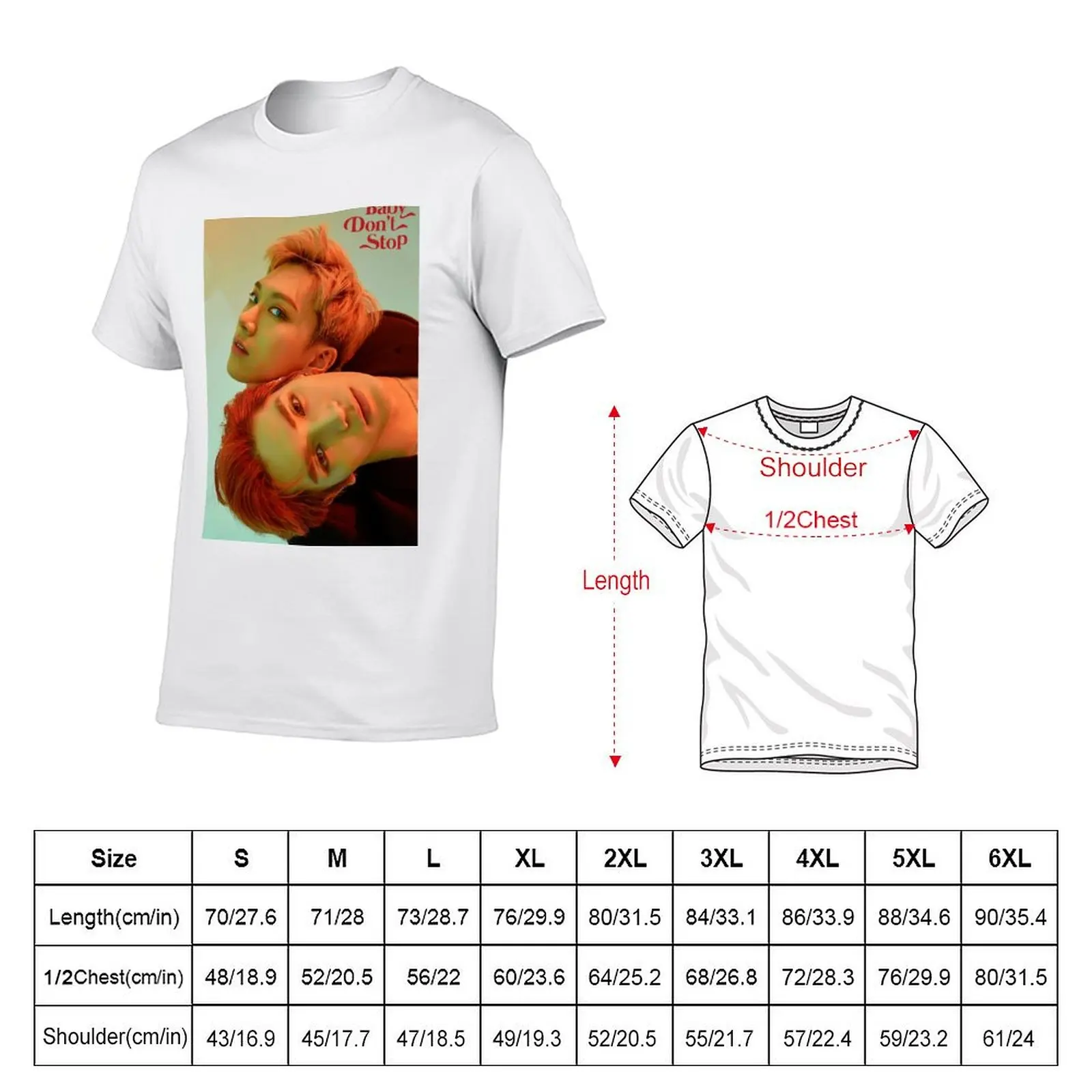 NCT U Baby Don't Stop Taeyong x Ten T-Shirt printed t shirts for man t shirts for man graphic tees T-Shirt
