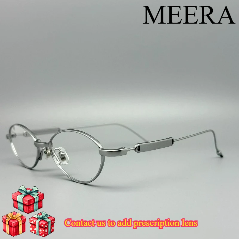 New Korea Pure Titanium Oval GM Glasses silvery Gold  Unisex Fashion Specially Designed Optics Reading GM Spectacles 216