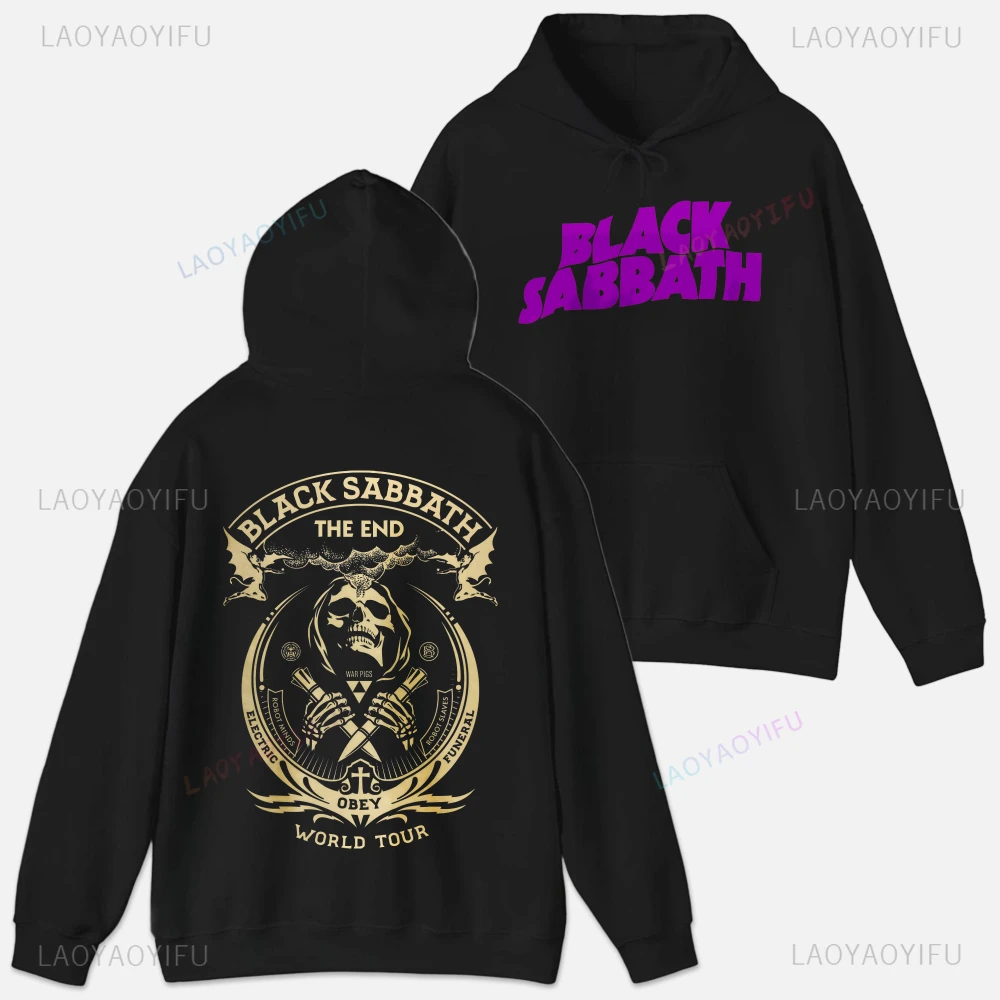 ملابس رجالية بغطاء للرأس من Black Sabbath Ozzy Osbourne، ملابس جرافيك عالية الجودة بأكمام طويلة، ملابس مخصصة، ملابس شارع مضحكة #1