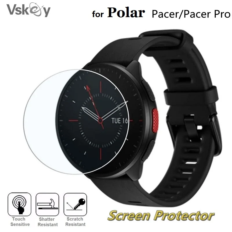 5PCS Smart Watch Screen Protector for Polar Pacer Pro Round Tempered Glass Anti-Scratch Protective Film for Polar Pacer