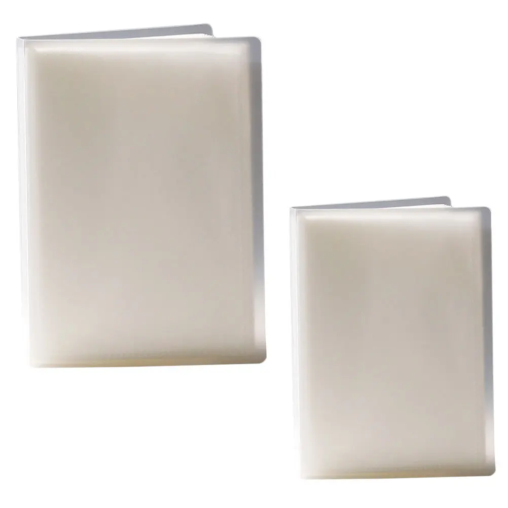 

2pcs Transparent Photo Album Scrapbook Guest Book Wedding Album High Capacity Storage Lightweight Cards Holders