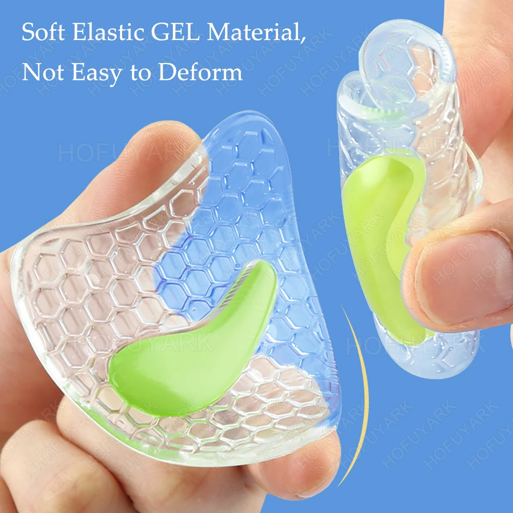 Coussinets d’avant-pied en gel souple pour femmes Talons hauts Sandales Coussinets de chaussures en silicone Semelles intérieures pour chaussures