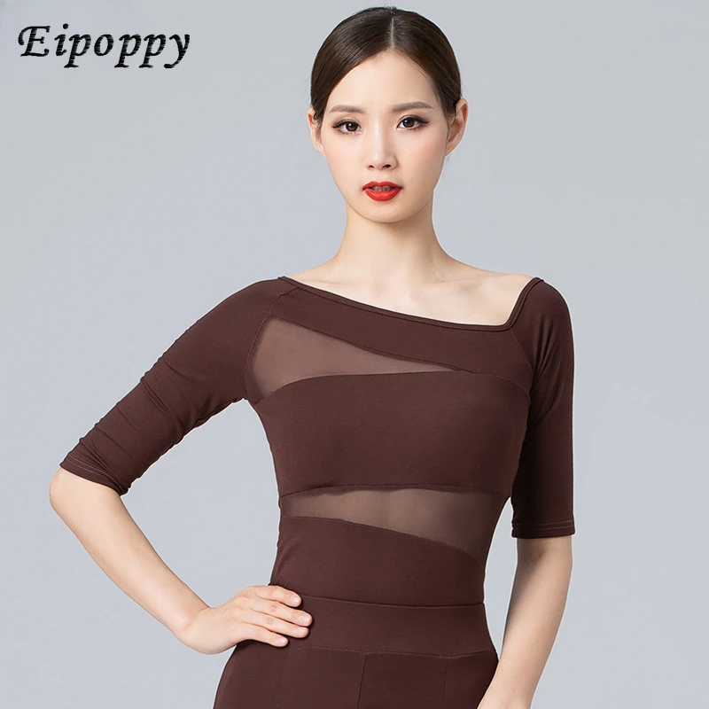 Body Training Clothing Etiquette Blouse Dancing Dress Mesh Slim Fit Elegant Training Tutor Exercise Clothing
