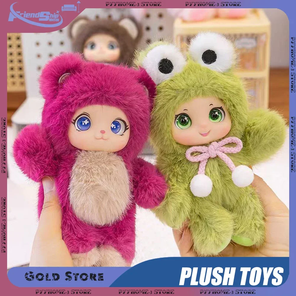

Mini Plush Doll Cute Rabbit Bear Kawaii Animal Keychain Soft Cartoon Toy Backpack Hanging Pendant Girls Gift Desktop Decoration
