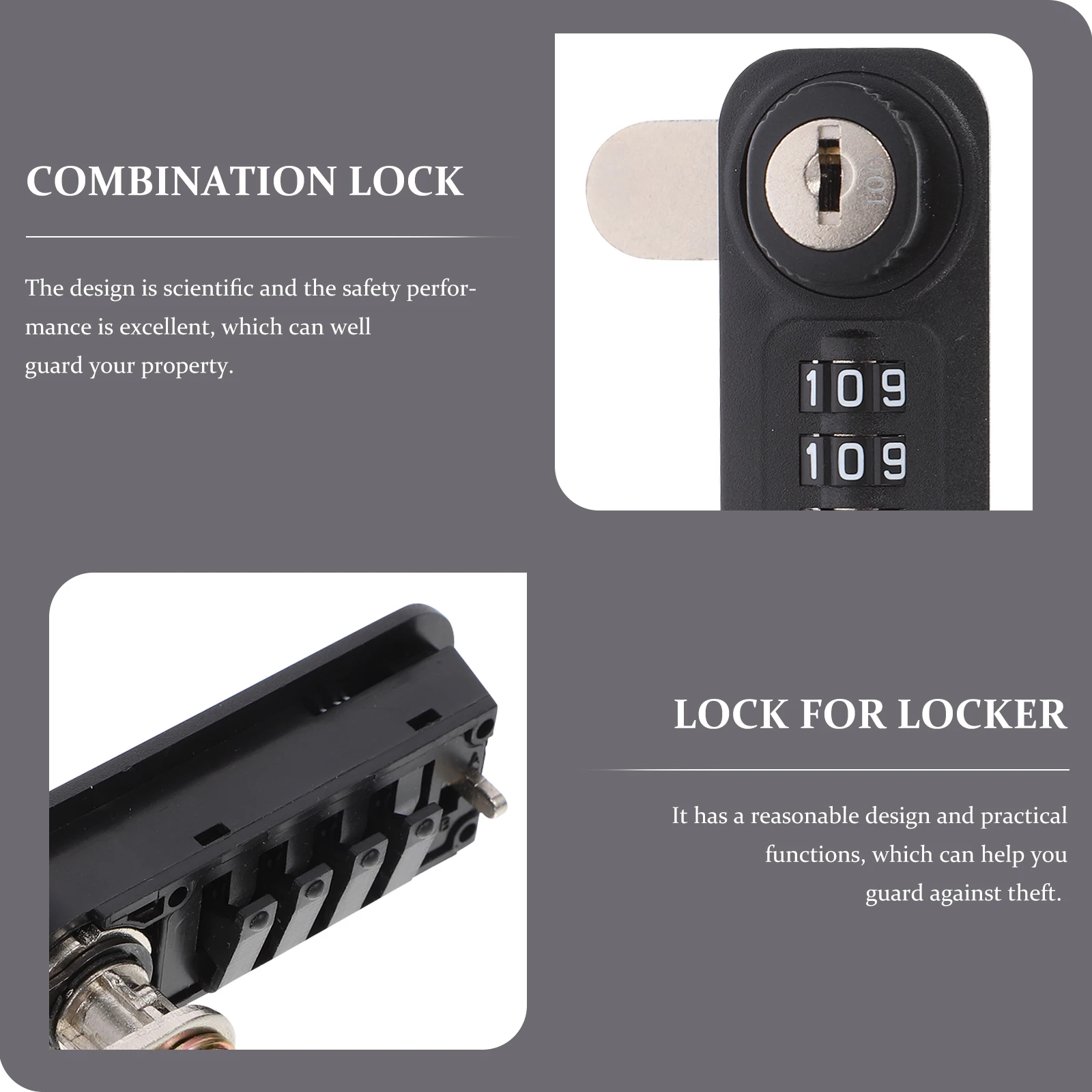 

Mechanical 4 Combination Locks Door Locks For Lockers File Cabinets Steel Cabinet Vertical Durable Security Lock Outdoor