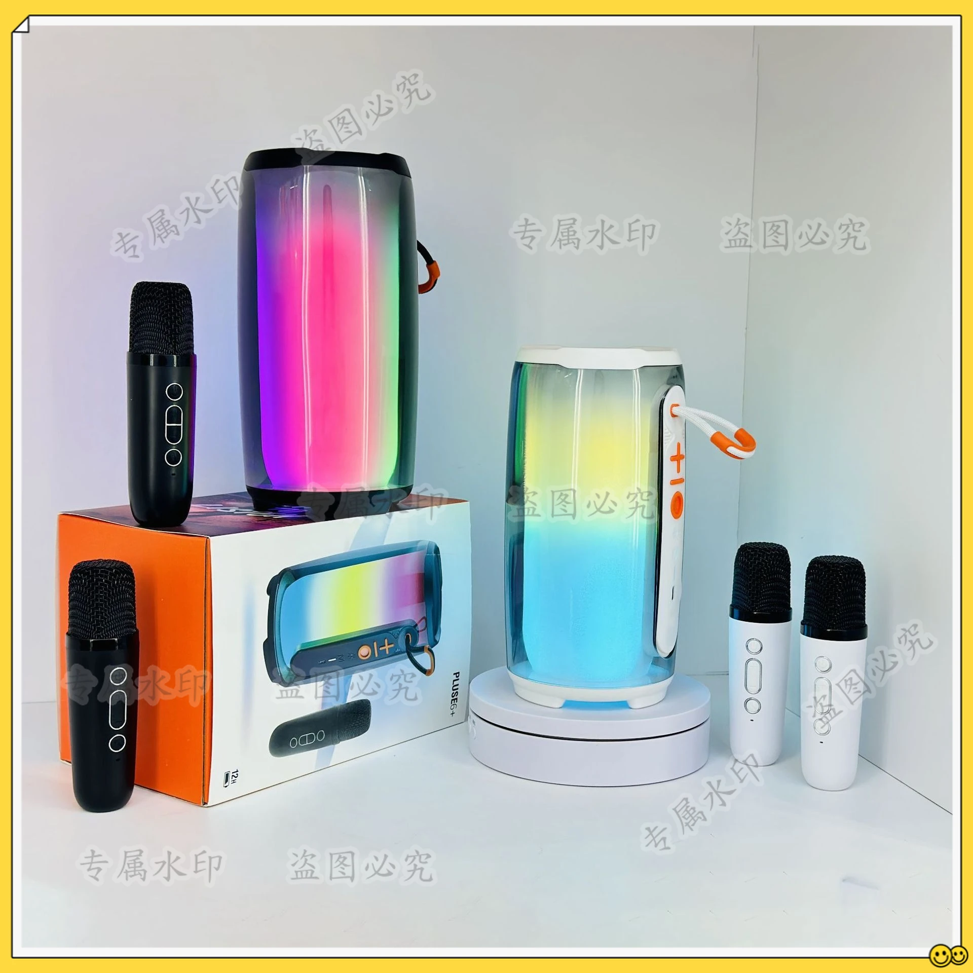 

PLUSE6 + Pulse Bluetooth Speaker Desktop Outdoor Full Screen RGB Light Colorful Wireless Audio