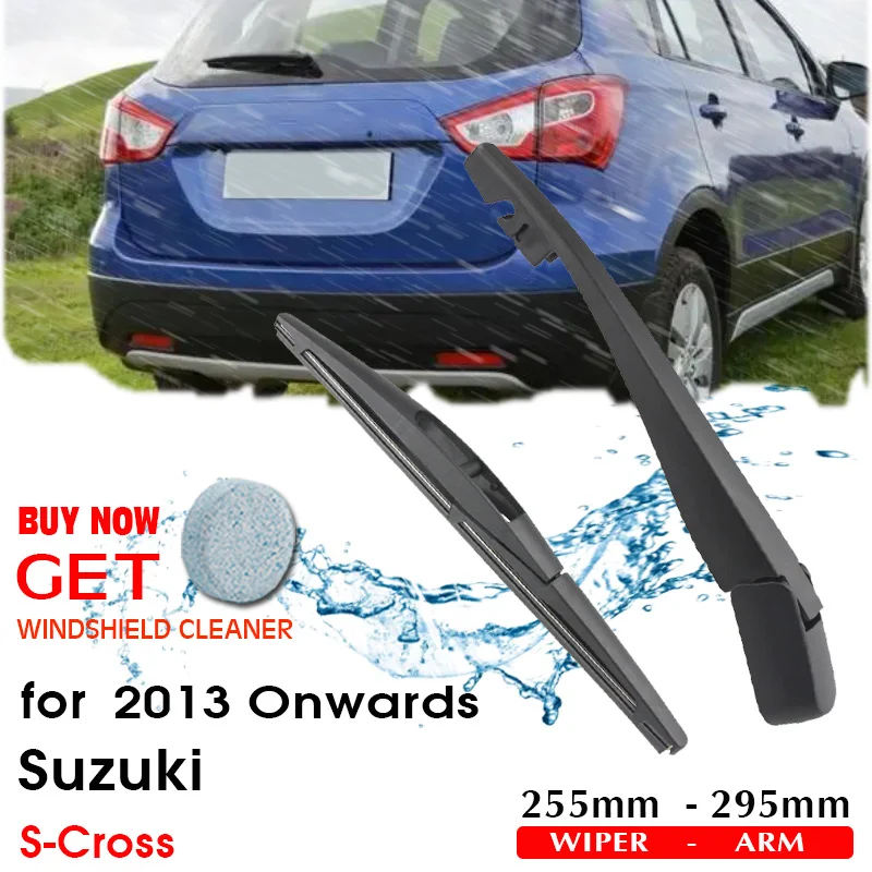 BROSHOO Car Rear Wiper Blades Back Windscreen Wiper Arm For Suzuki S-Cross Hatchback(2013 Onwards) 255mm,Windshield Car Styling