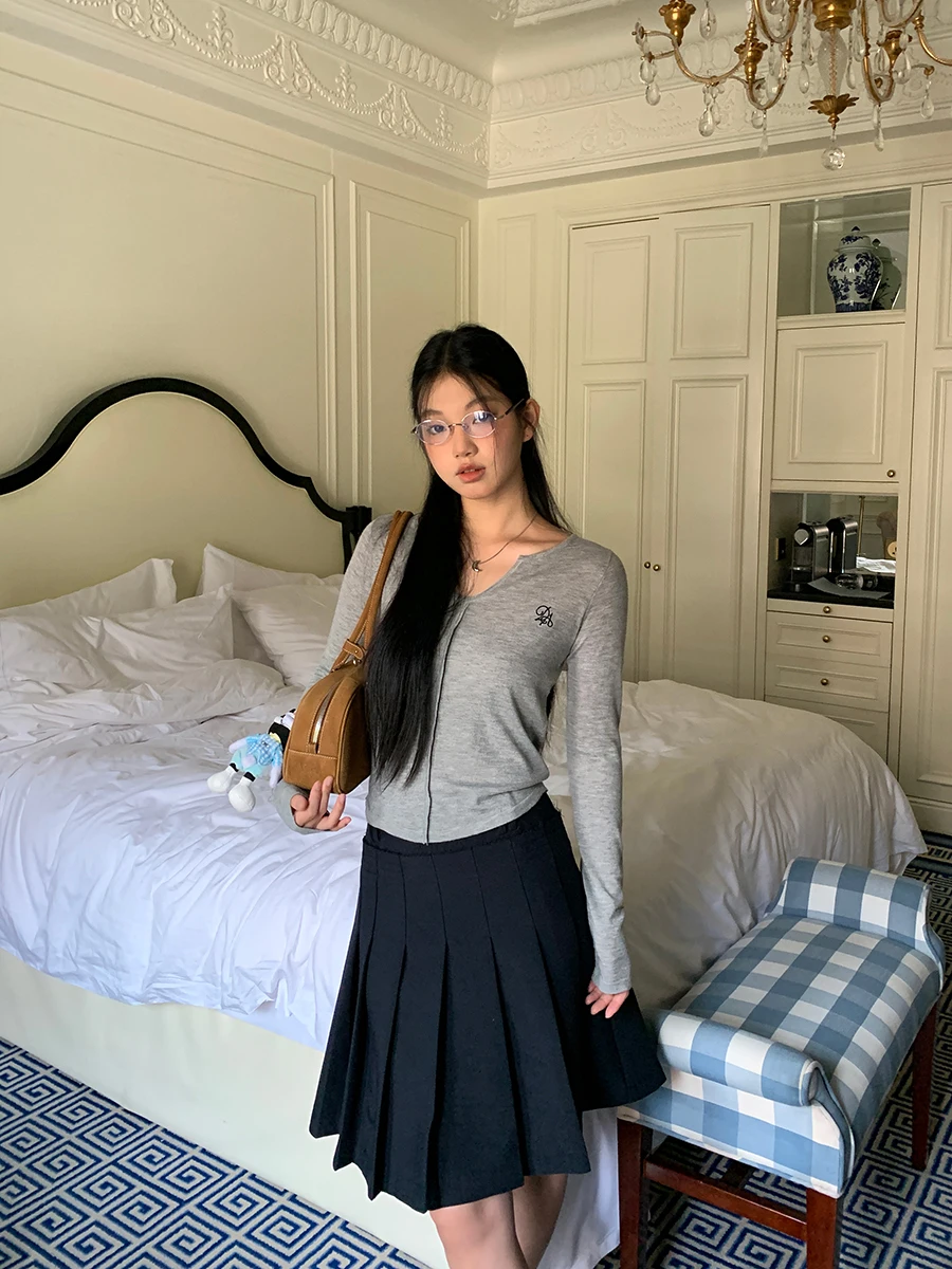 ay Long Sve V-Ne Pullover Damen Lazy Sle Strick irt Herbst Neuankömmling Bequeme Passform Normale Länge Pendeln Fa...