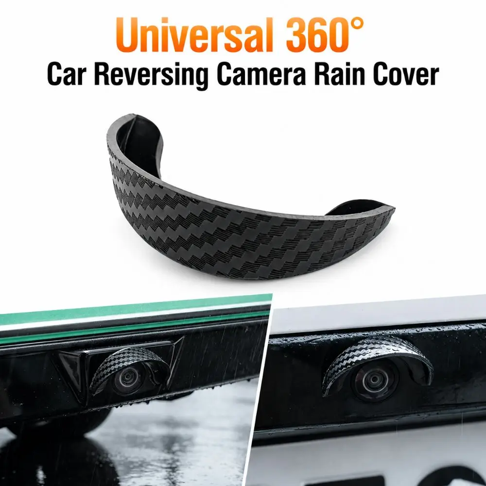 360° Car Reversing Camera Rain Cover Waterproof Universal Car Camera Rain Shield Self-adhesive Silicone Car Dashcam Rain Guard