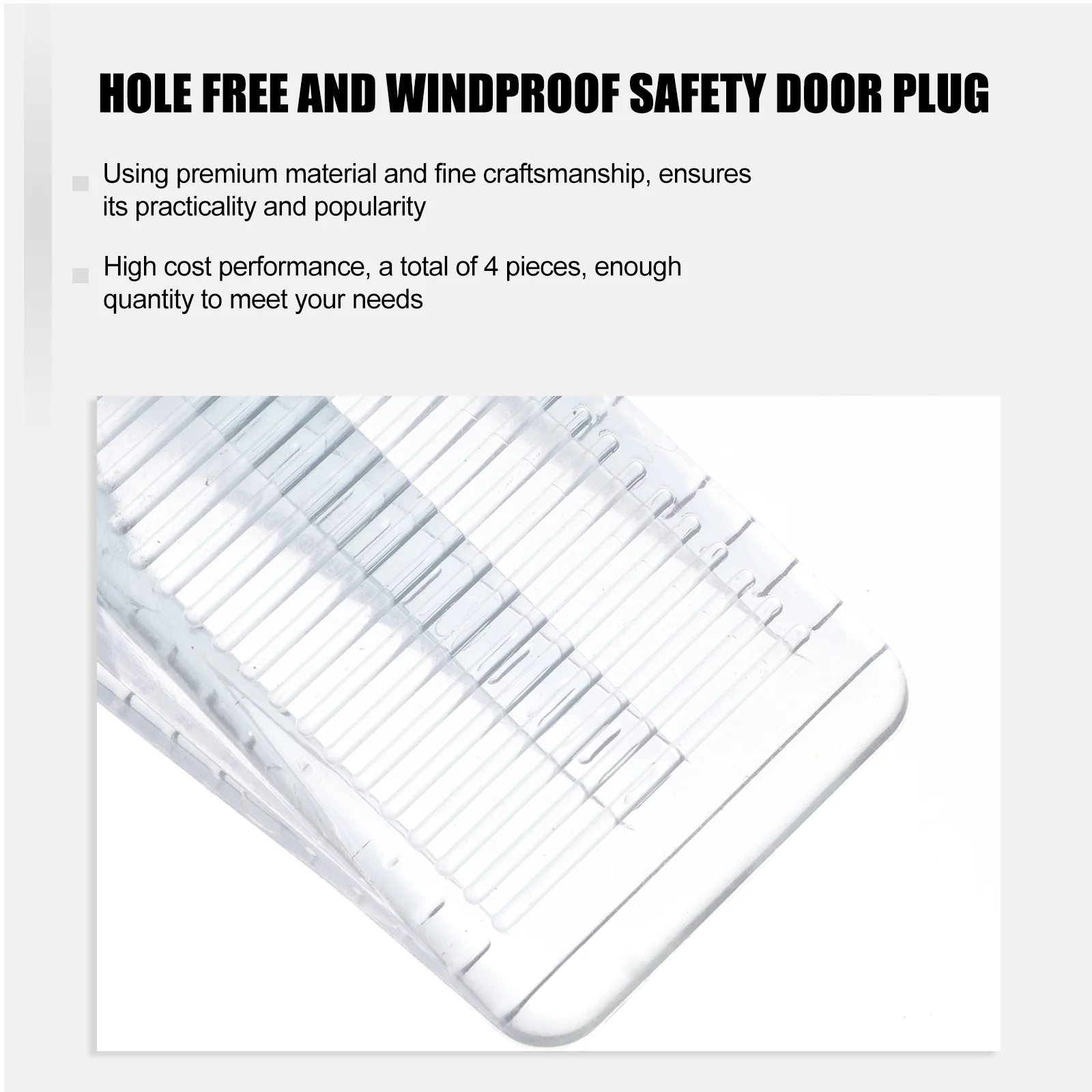 

4Pcs High Quality Door Stoppers Windproof Security Wedge Home Protection Holder Easy Install Safety Stopper Door Stopper
