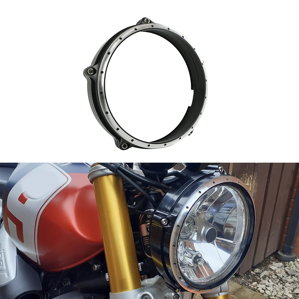 Motorcycle Aluminum Headlight Bezel Trim For BMW R NINE T r 9t nineT rninet Scrambler Pure /5 2014 2015-2023 Headlamp Ring Cover