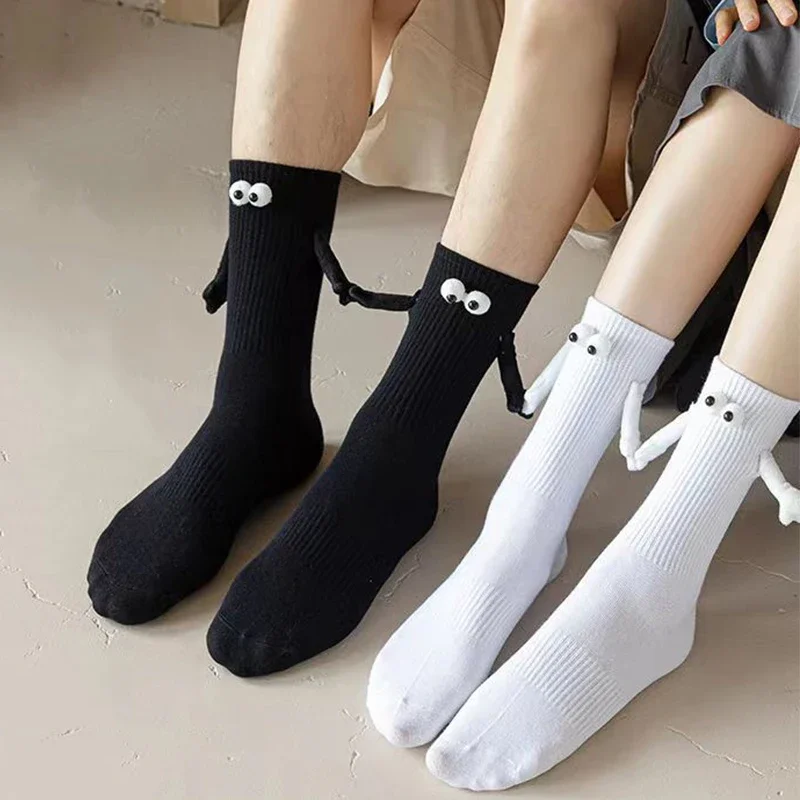 

Cotton Socks Holding Hands Gloves Couple Cute Warm Mittens Funny Gloves Casual Thick Mittens Unisex Fashion Solid Knitted Gloves