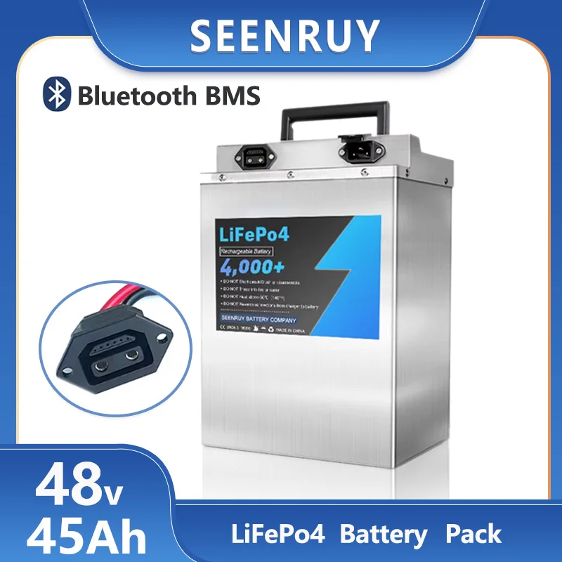 

Lifepo4 48V 45Ah Battery Pack Built-in BMS 1000W 2000W for Electric Wheelchair Takeaway Motorcycle Tricycle with 10A Charger