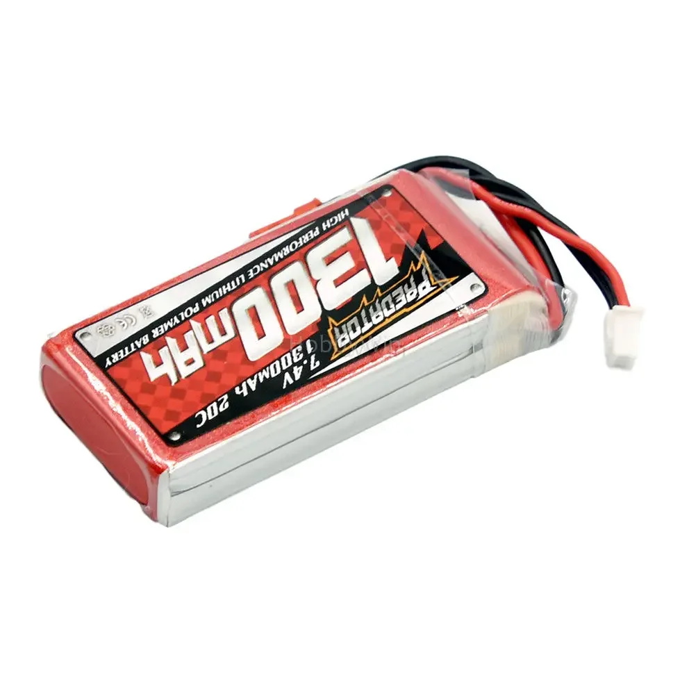 FMS part 7.4V 2S 1300mAh 20C LiPO Battery JST plug for 800 series RC Model Airplane Warbird